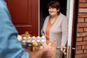 Care manager arriving at a London home for a same-week 24-hour care assessment